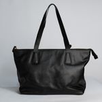 Bolsa Shopping Preta Couro Grande