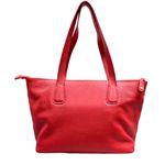 Bolsa Shopping Vermelha Couro Grande