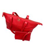 Bolsa Shopping Vermelha Couro Grande