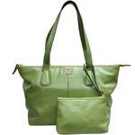 Bolsa Shopping Oliva Couro Grande