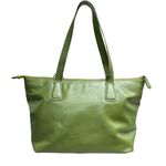 Bolsa Shopping Oliva Couro Grande