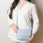 Bolsa Camila Azul Candy Couro Matelassê