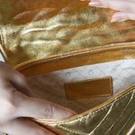 Bolsa Camila Dourada Couro Matelassê