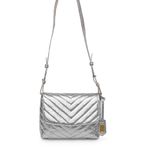 Bolsa Camila Prata Couro Matelassê