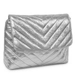 Bolsa Camila Prata Couro Matelassê