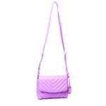 Bolsa Camila Lilás Candy Couro Matelassê