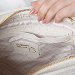 Bolsa Tote Croco Off White Couro
