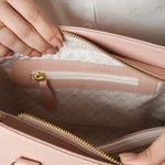 Bolsa Tote Bege Couro Alça Removível