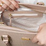 Bolsa Tote Croco Bege Couro