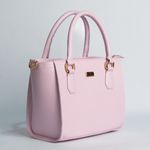 Bolsa Tote Rosa Candy Couro Alça Removível