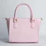 Bolsa Tote Rosa Candy Couro Alça Removível
