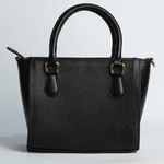 Bolsa Tote Preta Couro Alça Removível