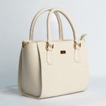 Bolsa Tote Off White Couro Alça Removível