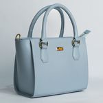 Bolsa Tote Azul Candy Couro Alça Removível