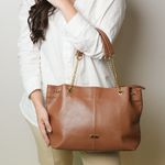 Bolsa Caramelo Shopping Grande Couro