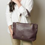 Bolsa Marrom Shopping Grande Couro