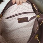 Bolsa Marrom Shopping Grande Couro