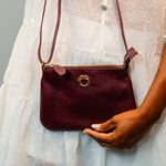 Bolsa Tiracolo Vinho Couro