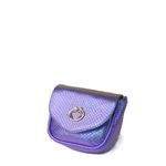 Mini Bag Tiracolo Roxo Holográfica Couro Bia Pequena