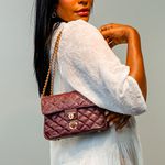 Bolsa Tiracolo Vinho Couro Matelassê Média Tati