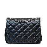 Bolsa Tiracolo Preta Couro Matelassê Média Tati Níquel