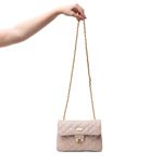 Bolsa Tiracolo Bege Couro Matelassê Média Tati