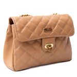 Bolsa Tiracolo Mel Couro Matelassê Média Tati