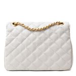 Bolsa Tiracolo Off White Couro Matelassê Média Tati