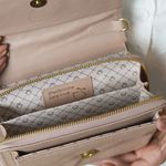 Bolsa Bege Tiracolo Couro Jana Pequena