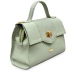 Bolsa Tote Verde Musgo Couro Cobra