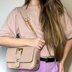 Bolsa Tiracolo Bege Antonela Couro