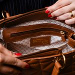 Bolsa Tote Caramelo Couro Metalassê 