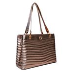 Bolsa Prata Velho Tote Couro Grande