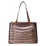 Bolsa Prata Velho Tote Couro Grande