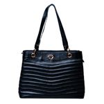 Bolsa Preta Tote Couro Grande
