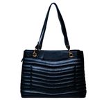 Bolsa Preta Tote Couro Grande