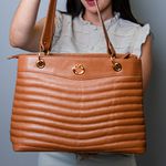 Bolsa Caramelo Tote Couro Grande