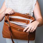 Bolsa Caramelo Tote Couro Grande