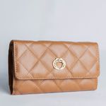 Bolsa Clutch 3 em 1 Caramelo Couro com Alça Tiracolo/Pochete