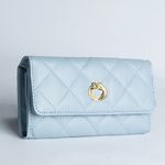 Bolsa Clutch 3 em 1 Azul Candy Couro com Alça Tiracolo/Pochete