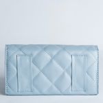 Bolsa Clutch 3 em 1 Azul Candy Couro com Alça Tiracolo/Pochete