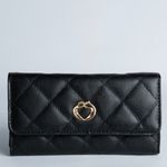 Bolsa Clutch 3 em 1 Preta Couro com Alça Tiracolo/Pochete
