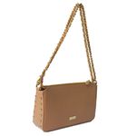 Bolsa Tiracolo Mel em Couro Spikes Pequena