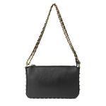 Bolsa Tiracolo Preta em Couro Spikes Pequena