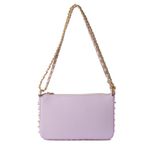 Bolsa Tiracolo Rosa Candy em Couro Spikes Pequena
