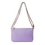 Bolsa Tiracolo Lilás Candy em Couro Spikes Pequena