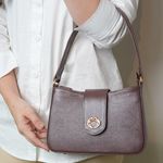 Bolsa Tiracolo Marrom em Couro Pequena Mari