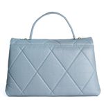 Bolsa Tote Azul Candy Couro Alça Transversal Removível Média