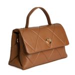 Bolsa Tote Caramelo Couro Alça Transversal Removível Média