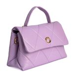 Bolsa Tote Lilás Candy Couro Alça Transversal Removível Média